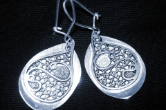 /Ta-Ta/ Sterling Silver Filigree Earrings / Dimension 7.0 x 3.0 cm