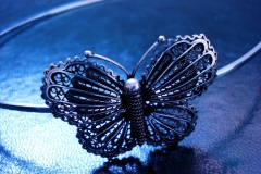 /Butterfly Wreath/ Sterling Silver Filigree Forms / Dimension 15.0 x 15.0 x 4.0 cm