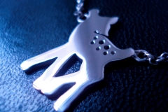 /Bambi/ Sterling Silver Filigree Necklaces / Dimension 42.0 cm, 2.5 x 2.0 cm