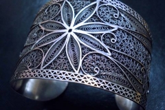 Sterling Silver Filigree Bracelets / Dimension 5.0 x 6.0 x 5.0 cm / BR 00021