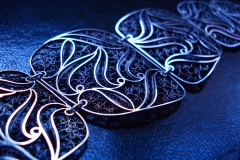 /Fibo-X/ Sterling Silver Filigree Bracelets / Dimension 4.0 x 24.0 cm