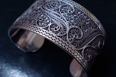 /SS/ Sterling Silver Filigree Bracelets / Dimension 6.0 x 5.0 x 4.0 cm