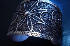 Sterling Silver Filigree Bracelets / Dimension 4.0 x 6.0 x 5.0 cm / BR 00025