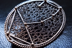 /Scorpio Star Constellation/ Sterling Silver Filigree Brooches / Dimension 4.5 x 3.5 cm