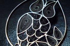 Sterling Silver Filigree Brooches / Dimension 5.2 x 3.7 cm / BRO 00031