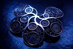 /Five Eye/ Sterling Silver Filigree Brooches / Dimension 5.0 x 4.5 cm