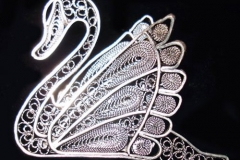 Sterling Silver Filigree Brooches / Dimension 5.7 x 4.2 cm / BRO 00026