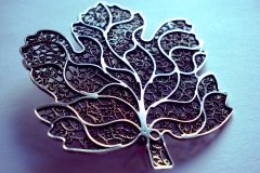 /M-Sheet/ Sterling Silver Filigree Brooches / Dimension 7.0 x 9.0 cm