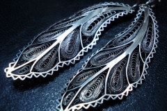 /Li-S/ Silver Filigree Earrings / Dimension 1.8 x 5.0 x 1.8 cm