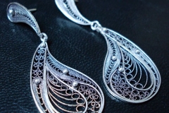 Sterling Silver Filigree Earrings Dimension 7.0 x 3.0 cm / EA 00018