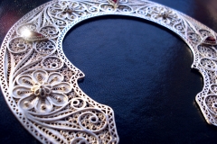 "Sv.Naum Ohridski" Courtesy of Monastery Sv.Jovan Bigorski , for the Sv.Sofia-Crigrad Konstantinopol, Turkey-Istanbul Sterling Silver Filigree Forms / Dimensions 14.3 x 14.3 cm