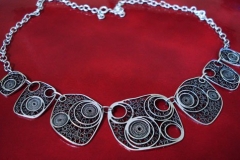 Sterling Silver Filigree Necklaces / Dimension 45.0 x 4.5 cm / NE 00049