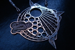 /Weathers/ Sterling Silver Filigree Necklaces / Dimension 8.0 x 8.0 cm