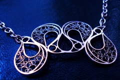 /4 Eyes/ Sterling Silver Filigree Necklaces / Dimension 6.0 x 4.0 x 45.0 cm