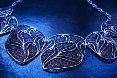/Fibo-nX/ Sterling Silver Filigree Necklaces / Dimension 4.0 x 45.0 cm