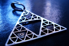 /Triangle Eye-W/ Sterling Silver Filigree Pendant / Dimension 4.0 x 4.0 x 1.0 cm