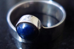 Sterling Silver Rings / Graceful Style / Lapis Lazuli-Round 0.4cm / Dimension 0.8 x 0.4 cm