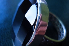 Sterling Silver Filigree Rings / Black Onyx round dimension 2.5 x 0.5 cm / RI 00032