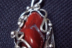 Russian Post-Concept / Sterling Silver Filigree Necklaces Jasper 2.0 x 1.0 cm / Dimension 0 x 0 cm / NE 00005