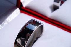 /White Gold A+/ White Gold 14K Ring / Dimension 1.0 cm x 6.0 cm